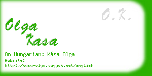 olga kasa business card